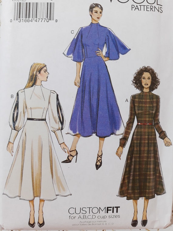 IN VOGUE Six decades of fashion ヴォーグ Vogue Patterns ~ Custom Fit Dress With 'leg O Mutton