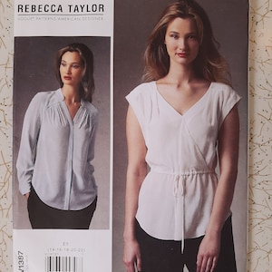 Rebecca Taylor für Vogue American Designer Pattern 1387 - Klassische Bluse und Hemd - Größe 6-14 oder 14-22