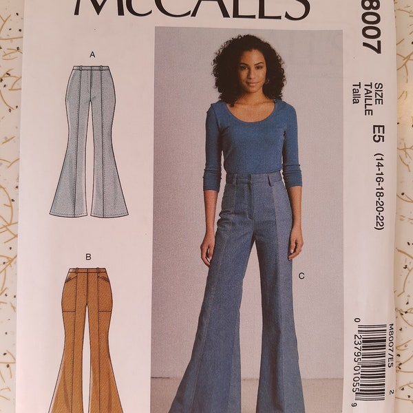 Flared Pants Pattern Etsy