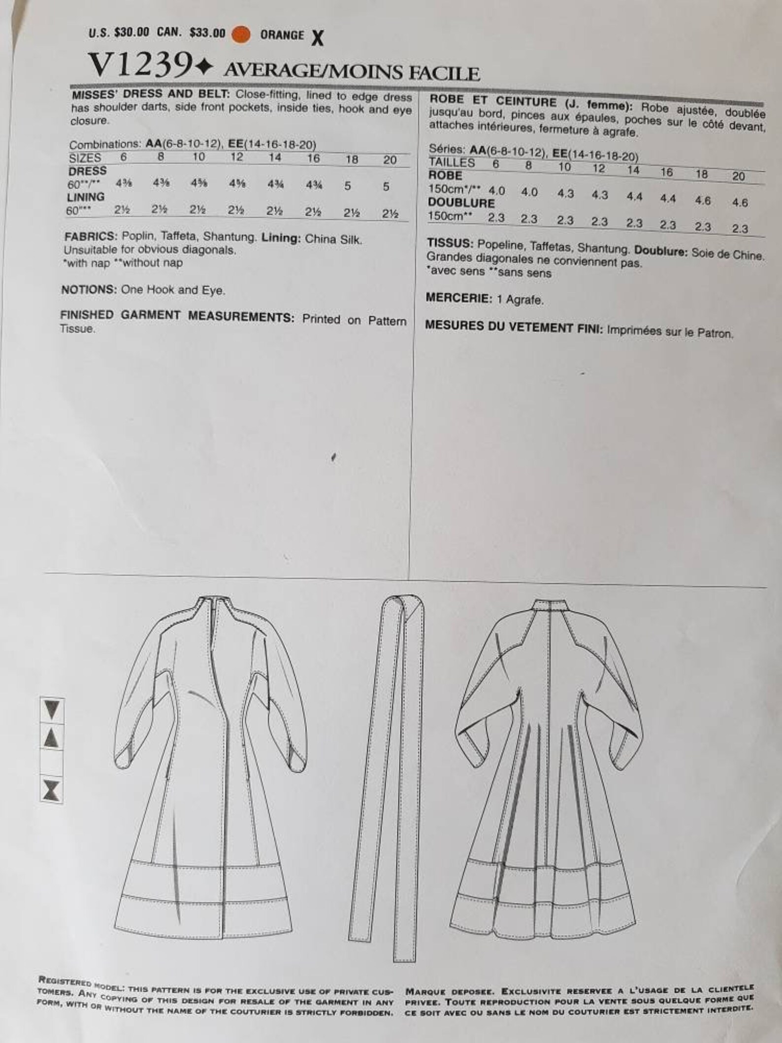 VOGUE AMERICAN DESIGNER Pattern Ralph Rucci Wrap Dress Dolman - Etsy