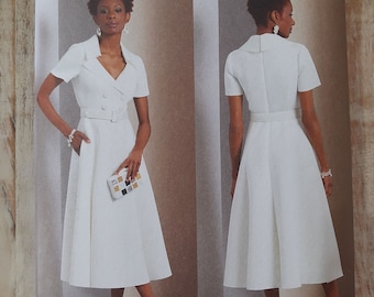 Badgley Mischka Vogue V1950 Fit and Flare Dress Pattern
