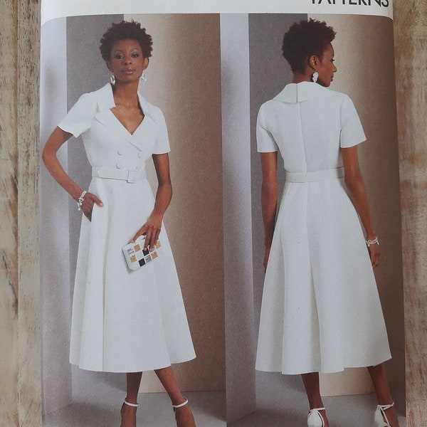 New Release* Badgley Mischka for Vogue 1950 ~ Designer Fit and Flare Dress Pattern Size 6-14 or 16-24