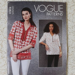 Vogue Patterns ~ Designer Tunic with Button Detail 1812 ~ New Season All Sizes