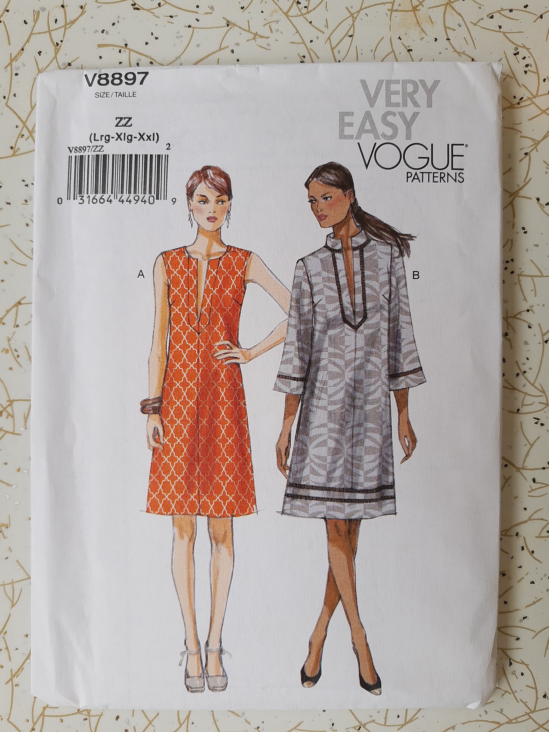 VERY EASY VOGUE Patterns Caftan Kaftan 8897 Size 414 or Etsy