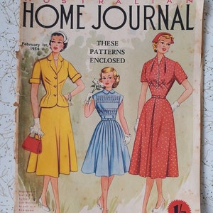 Australian Home Journal - Vintage 1950s Fashion Pattern Magazines with Patterns
