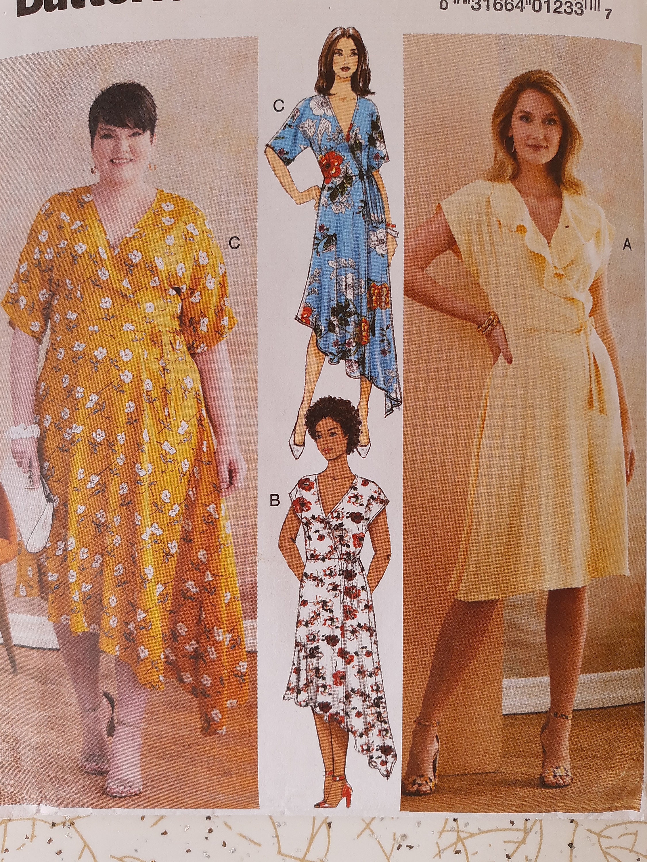 Easy Butterick Wrap Dress Pattern 6675 ...