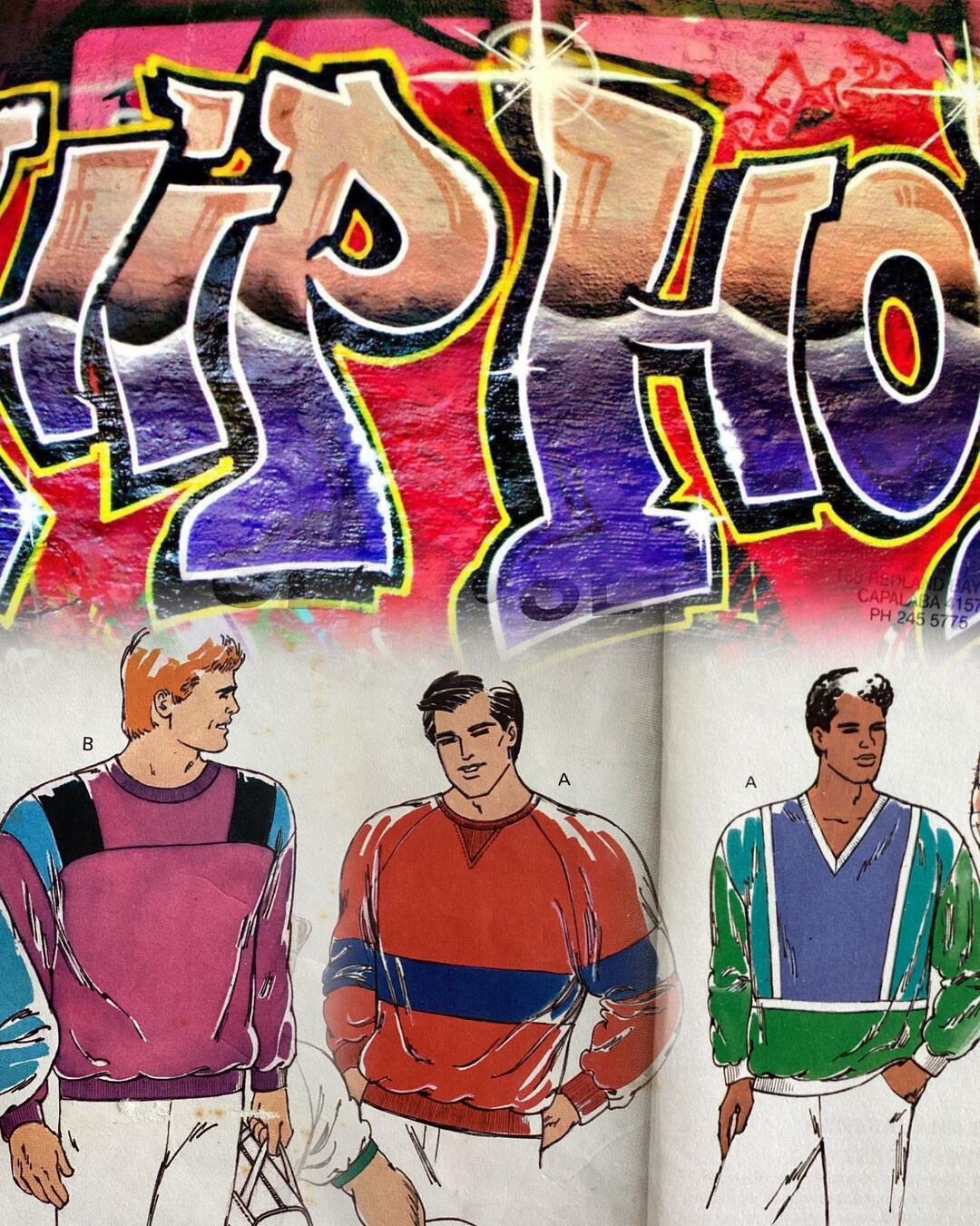 【IFYOUWANT】Sewing Symbol Sweatshirt Kwik Sew Men's Vintage Sweatshirt Patterns - 1980s