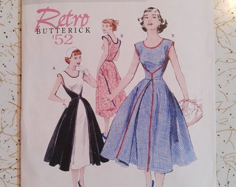 Vintage 1950s 'Walkaway' Wrap Dress Pattern~Butterick 4790~Size 8-14 or 16-22