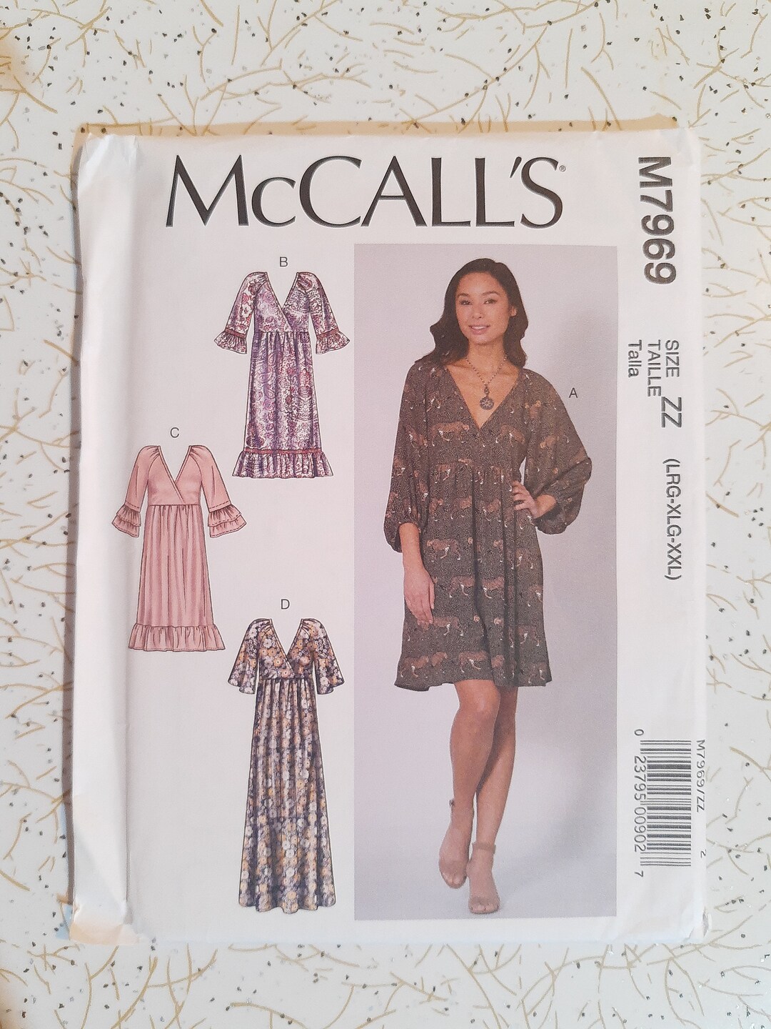 mccall's boho dress patterns Mccalls V-neck Sewing Pattern 7969 over dresses and top