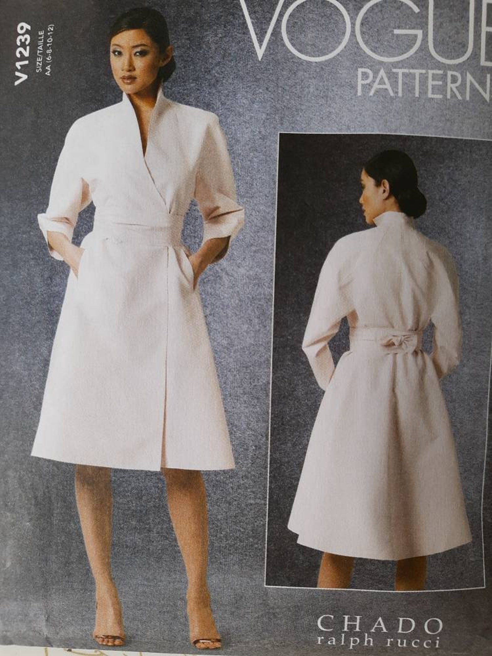 VOGUE AMERICAN DESIGNER Pattern Ralph Rucci Wrap Dress Dolman - Etsy
