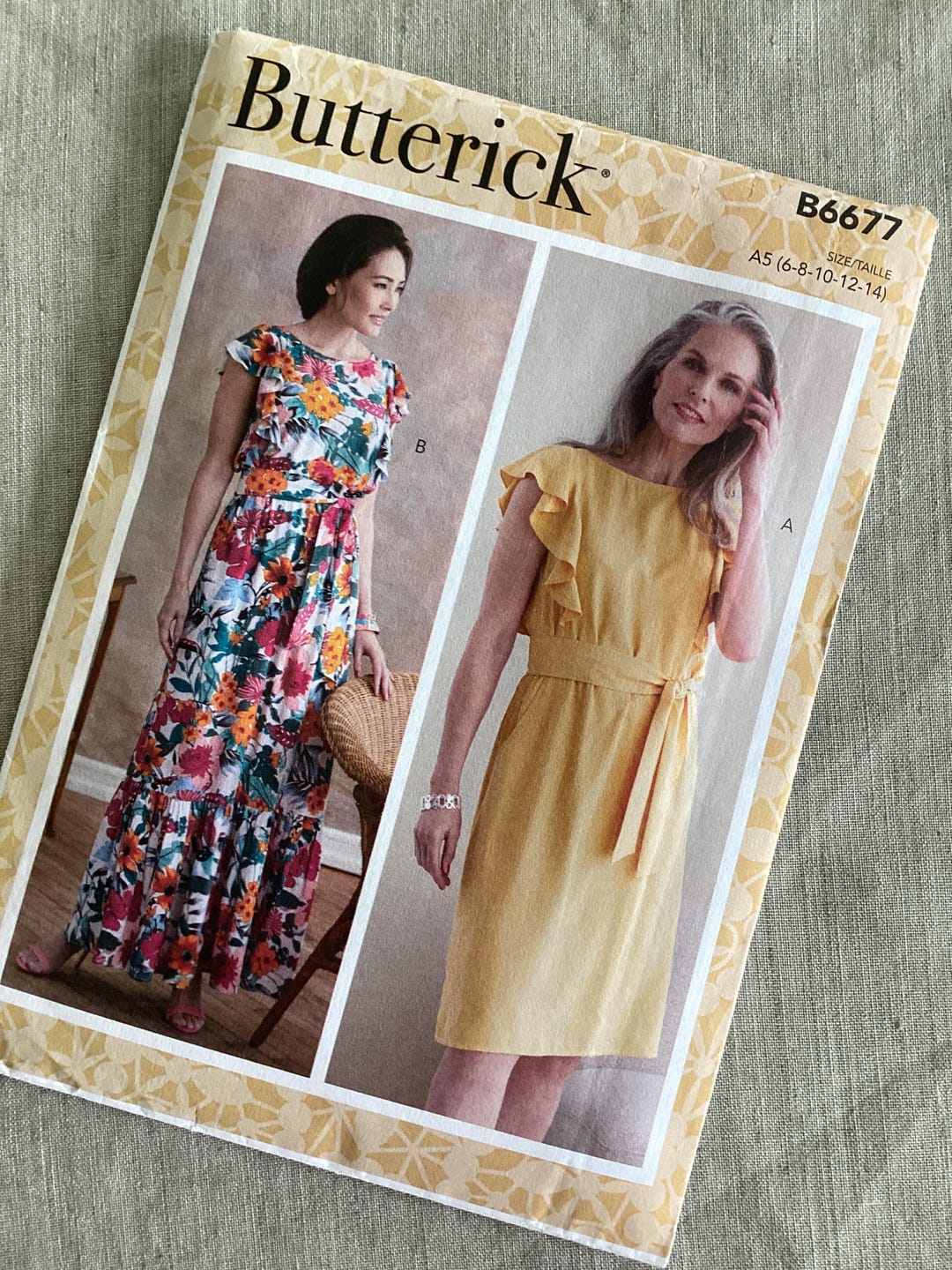 Butterick Maxi Dress Pattern 6677 With Ruffle and Flouce - Make in a ...