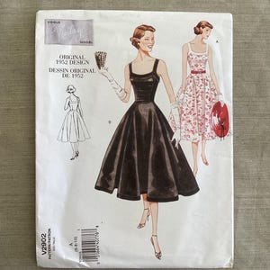 Vogue Vintage Model 2902 - Original 1952 Design Sundress or Special occasion Dress Pattern - All Size Ranges - Factory Folded