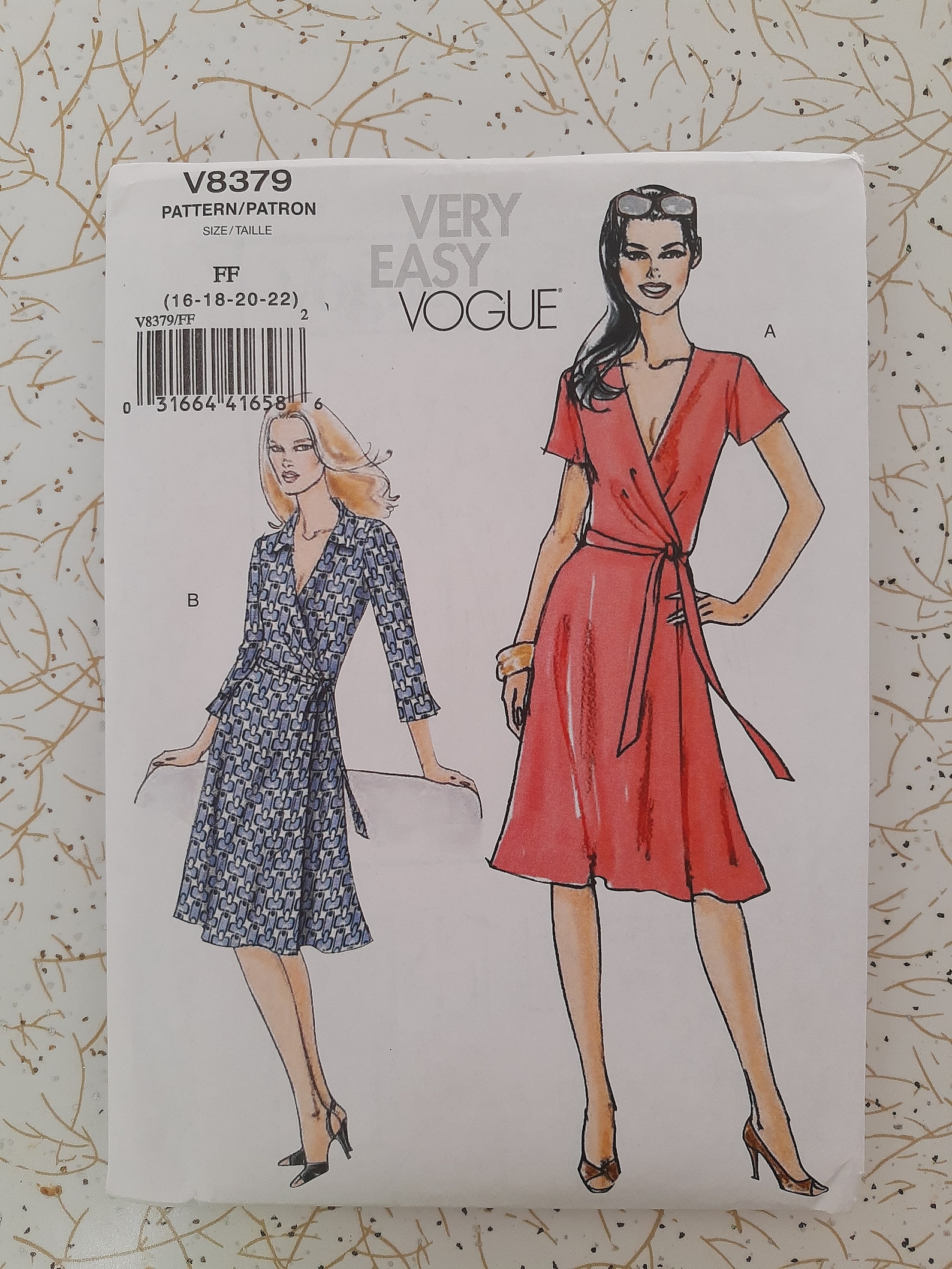 VERY EASY VOGUE Wrap Knit Dress Pattern 8379 Size 814 or Etsy