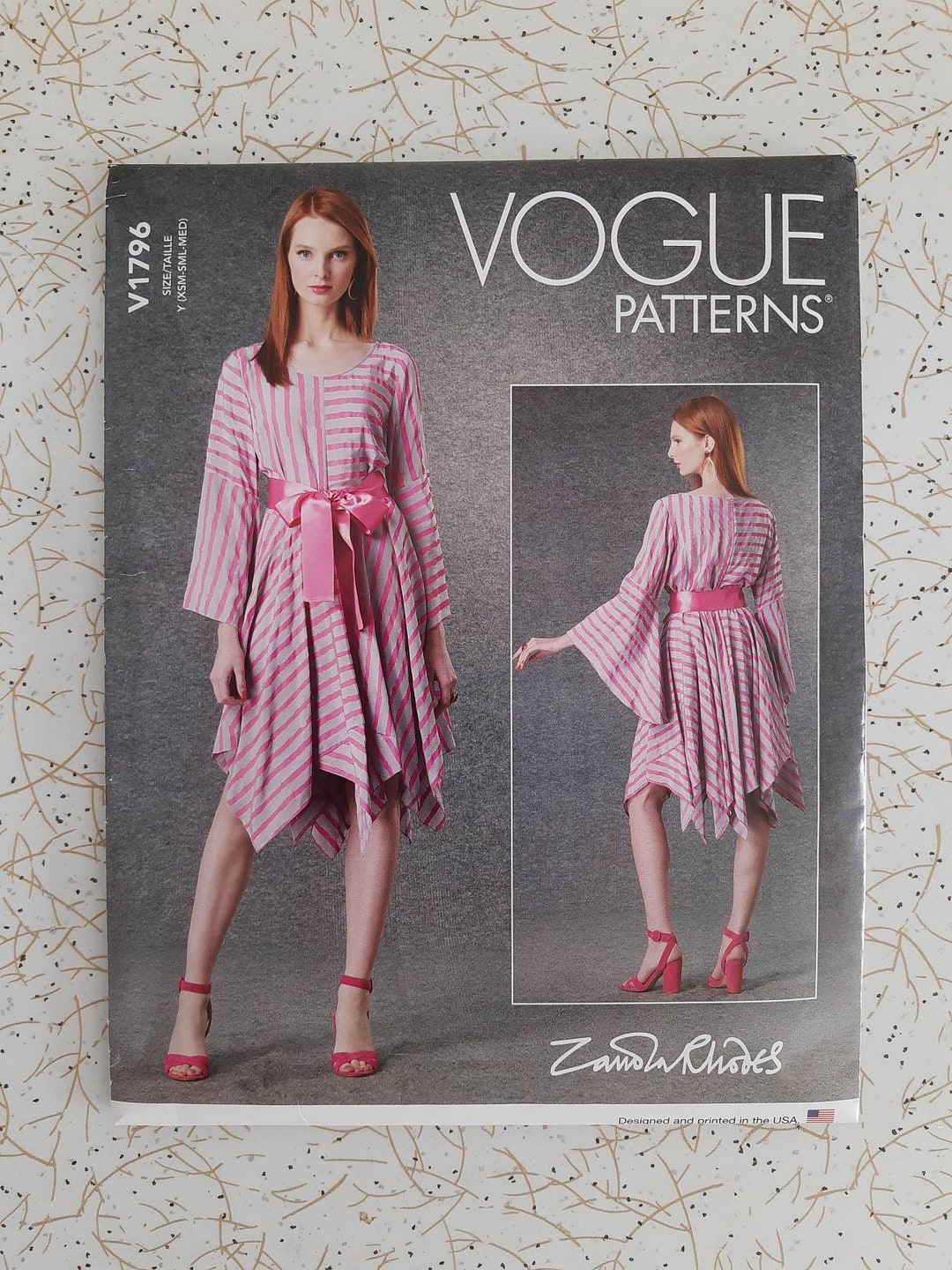 Sandra Rhodes Patterns Zandra Rhodes for Vogue Patterns 1796 ~ Handkerchief Hem Dress With ...
