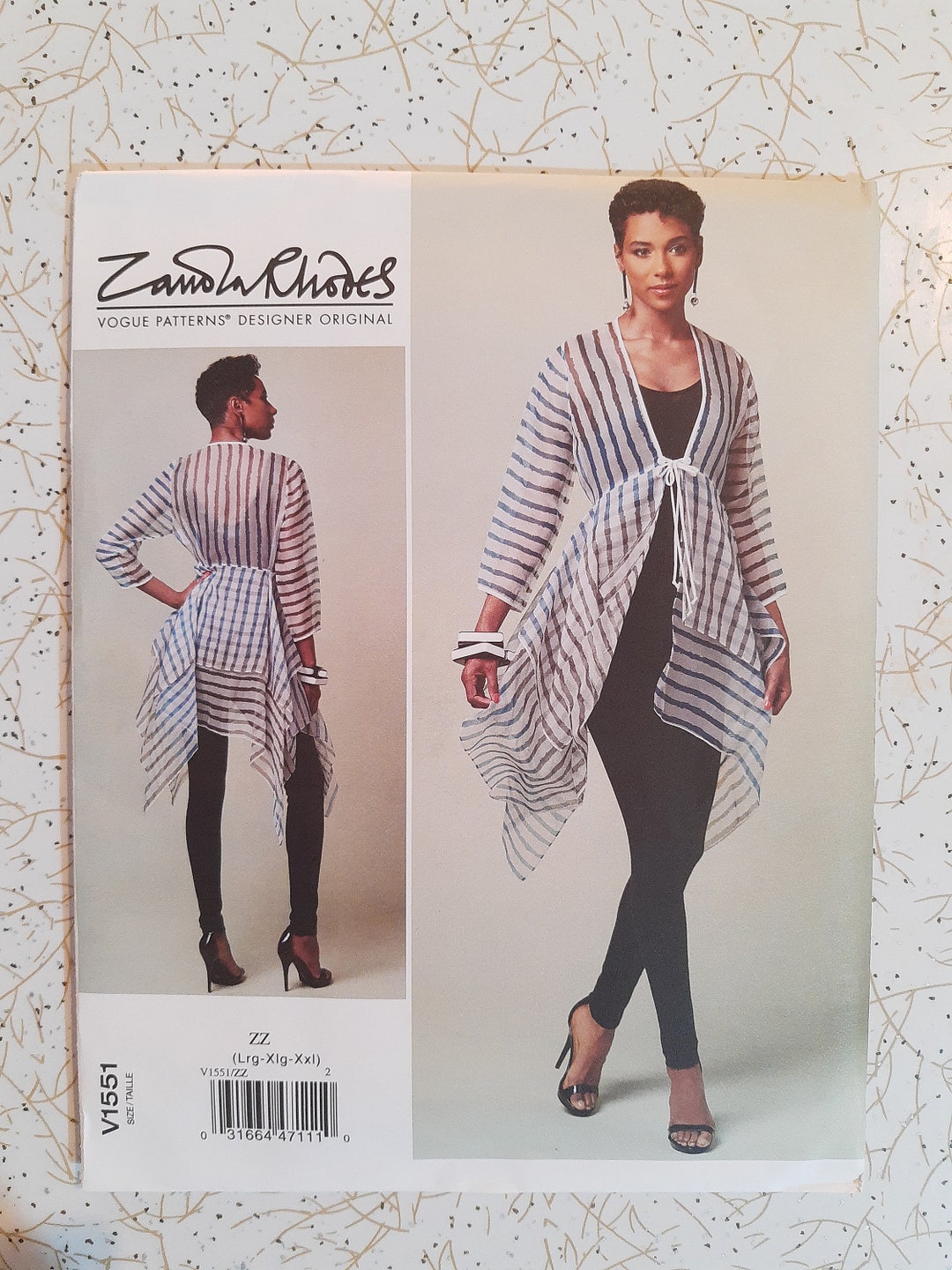 Zanda Rhodes Pattern Zandra Rhodes for Vogue Patterns - Resort Style Cover-up / Tunic 1551 ...