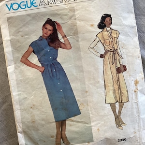 Blassport ltd für Vogue American Designer Patterns 2096 ~ Wildlederkleid ~ Größe 14 komplett