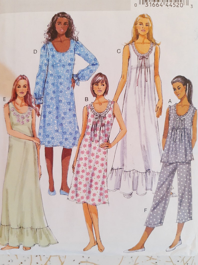 Glamorous Nightgown Negligee and Pajamas Pajamas Butterick - Etsy