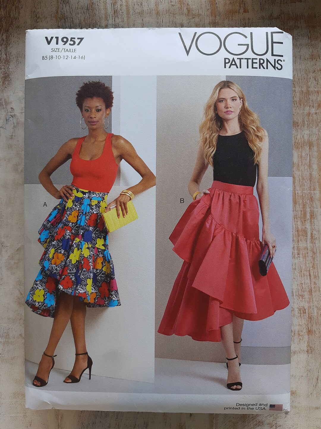 Vogue Ruffles Vogue Party Skirt Pattern 2024 Ruffle Flounce in 2 Lengths 1957 size 8 ...