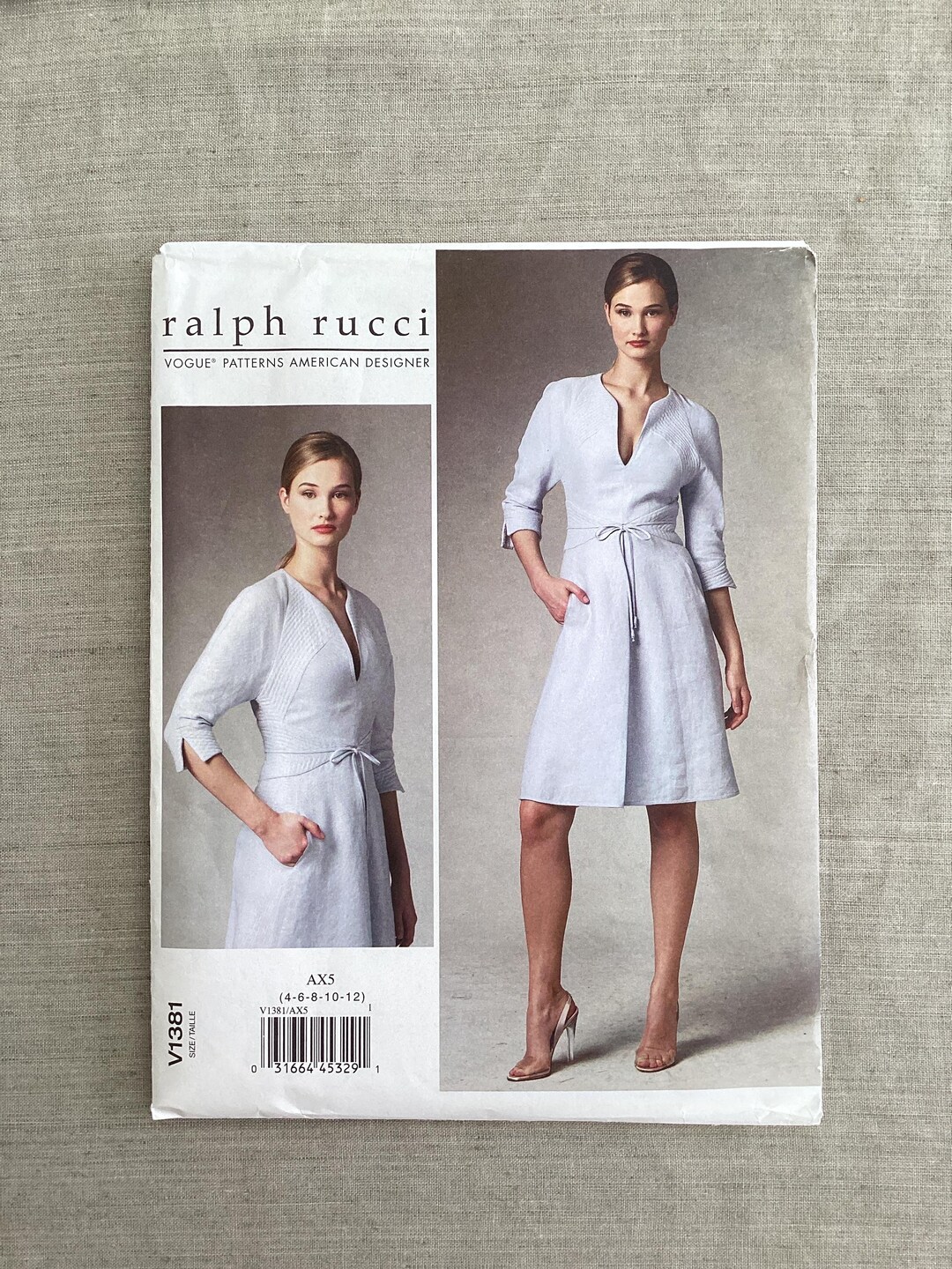Ralph Rucci for Vogue American Designer Patterns Dress 1381 Size