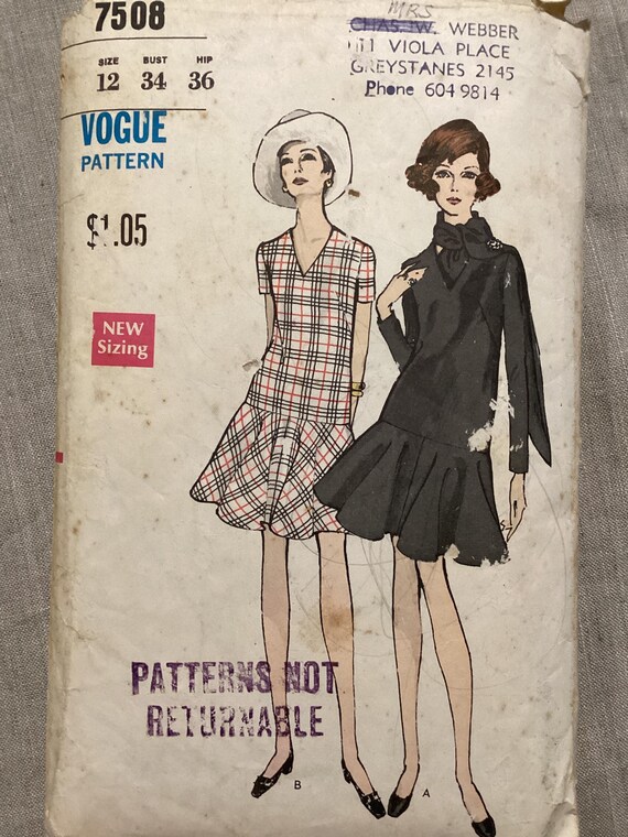 Vogue 50s 60s Sewing Patterns - Complete Original Vintage - Etsy
