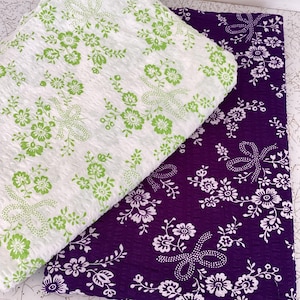 Original 1970s Cotton Seersucker Fabric in two colourways
