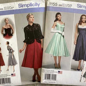 Collection de vestes boléros Simplicity des années 50 - Pliée en usine 1155 1250 8085 8980 9465 9535