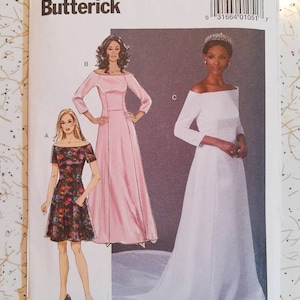 Può includere: Un cartamodello per due abiti, uno con stampa floreale e l'altro di colore pieno. Il cartamodello è per le taglie 6-8-10-12-14 ed è di Butterick, numero di cartamodello B6639.