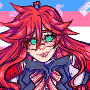 Trans Flag Grell | Grell Sutcliff | Black Butler | Print