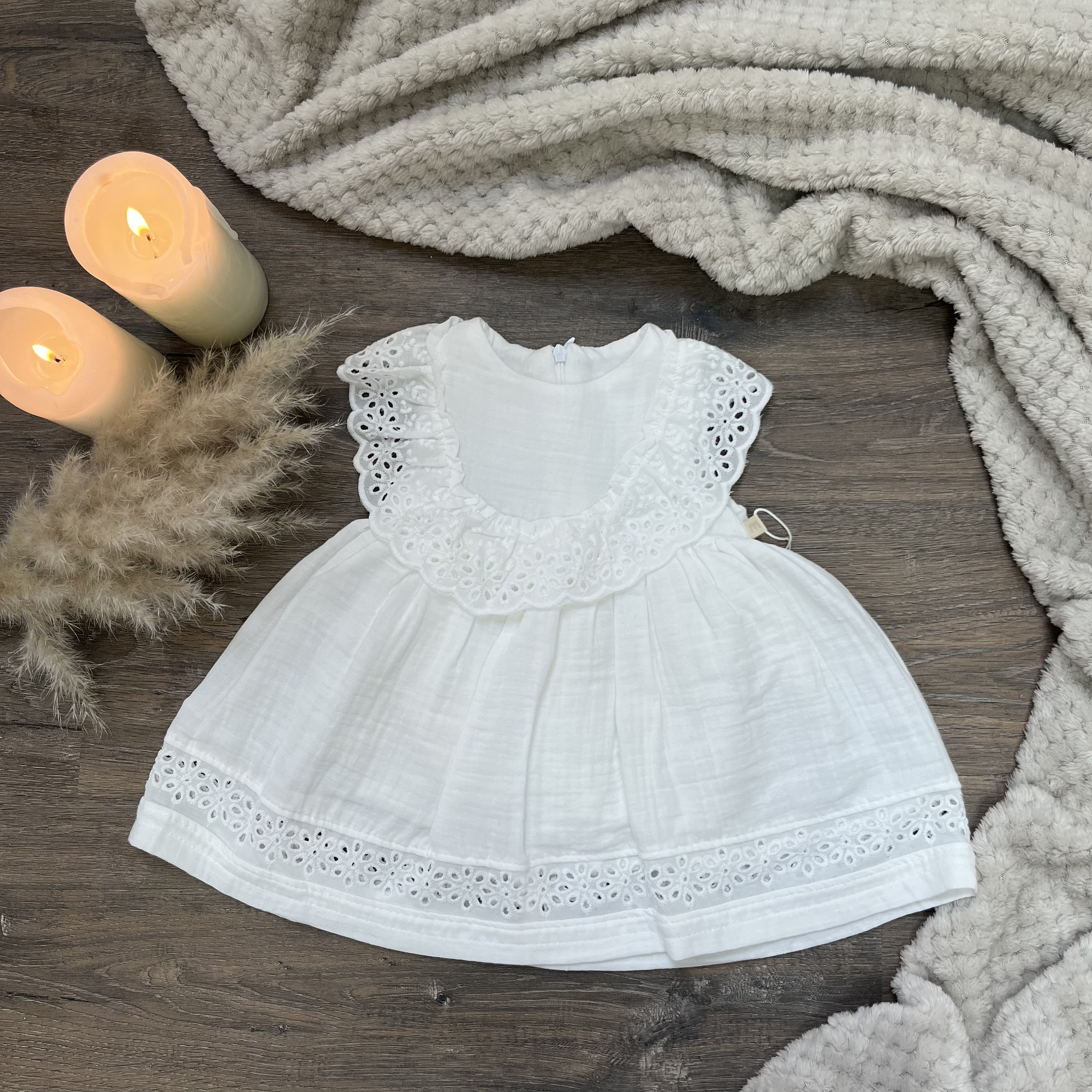 Fancy cotton top baby frocks
