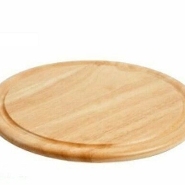 Round Wooden Kitchen Chopping Food Vegetable Bread Board Meat Fruit Cheese
