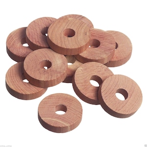 Cedar Wood Moth Repeller Wardrobe Hangers Rings Replaces Balls 5/10/20/30/40/50/100