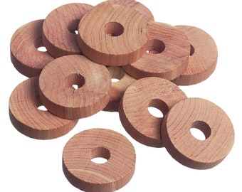 Cedar Wood Moth Repeller Wardrobe Hangers Rings Replaces Balls 5/10/20/30/40/50/100