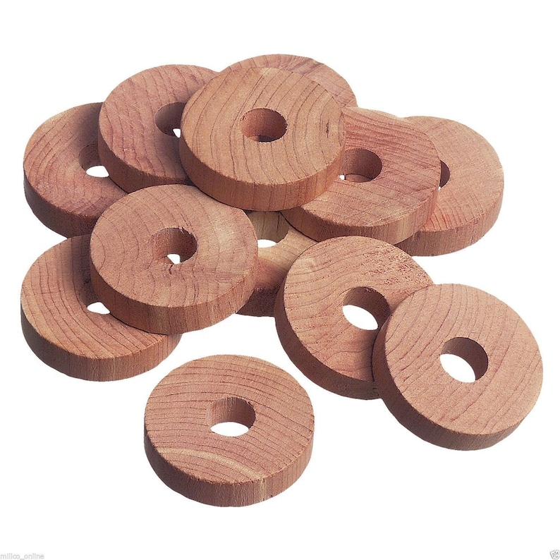 Cedar Wood Moth Repeller Wardrobe Hangers Rings Replaces Balls 5/10/20