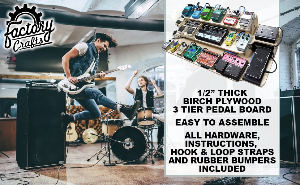 Pedalera de efectos de guitarra / Soporte de madera de | Etsy México