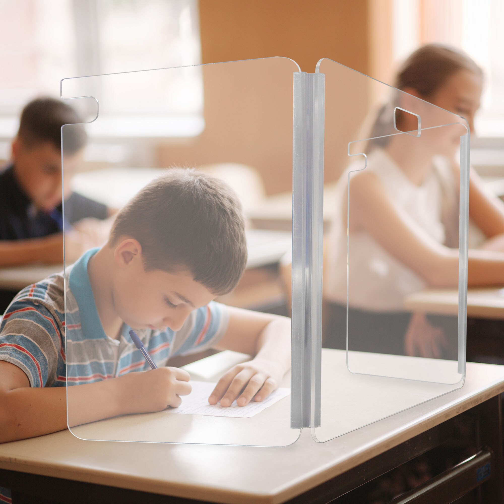 School Plexiglass Shield Portable Sneeze Guard Acrylic Etsy