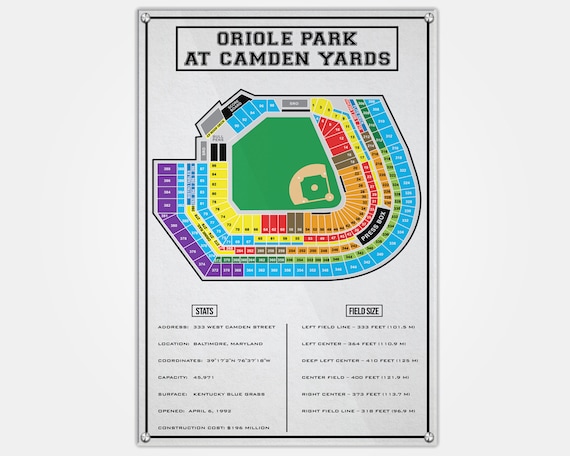 Seating Chart Camden Yards Baltimore Md