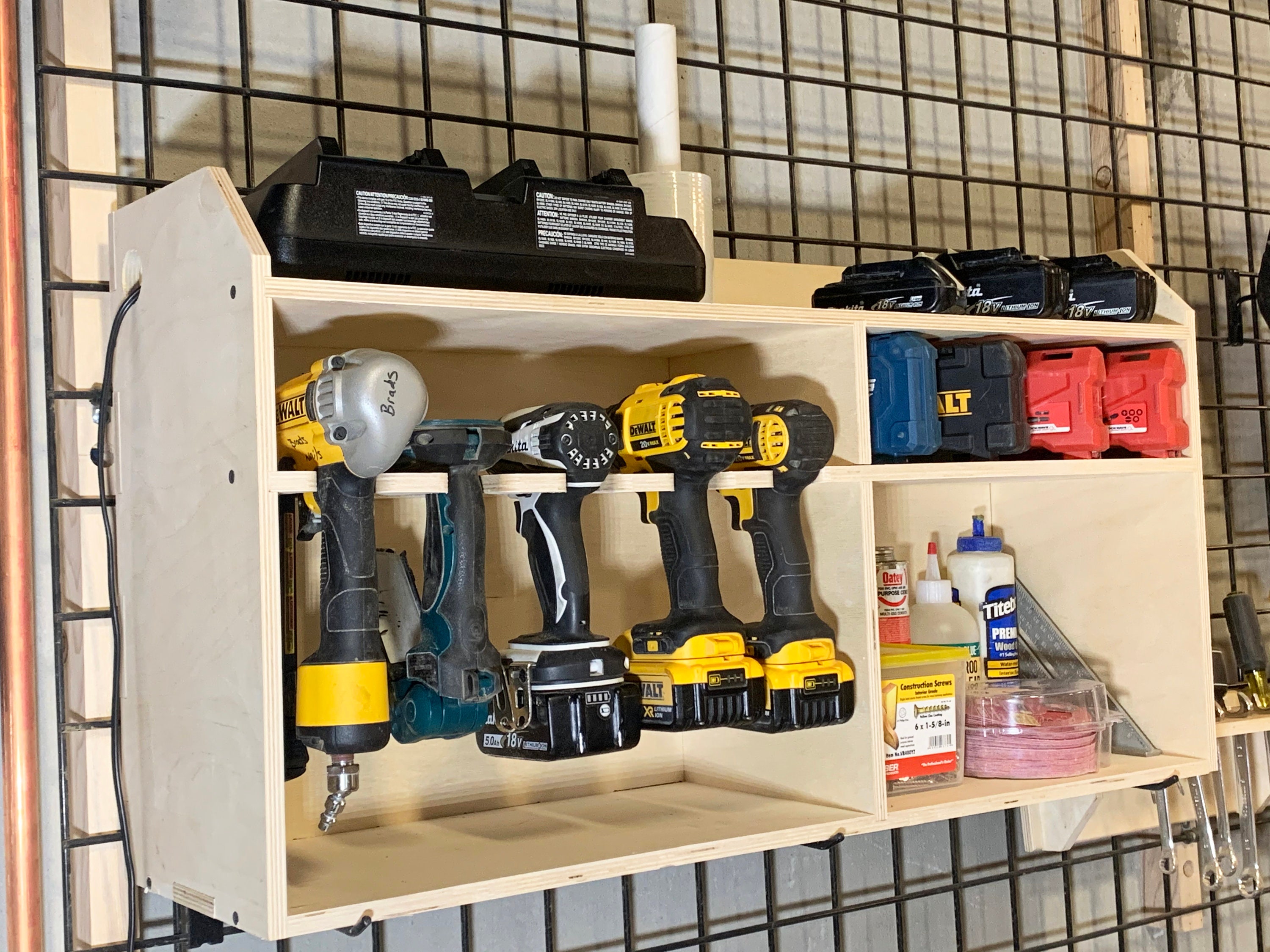 Tool Organizer Charging Station Cordless Drill Storage Etsy