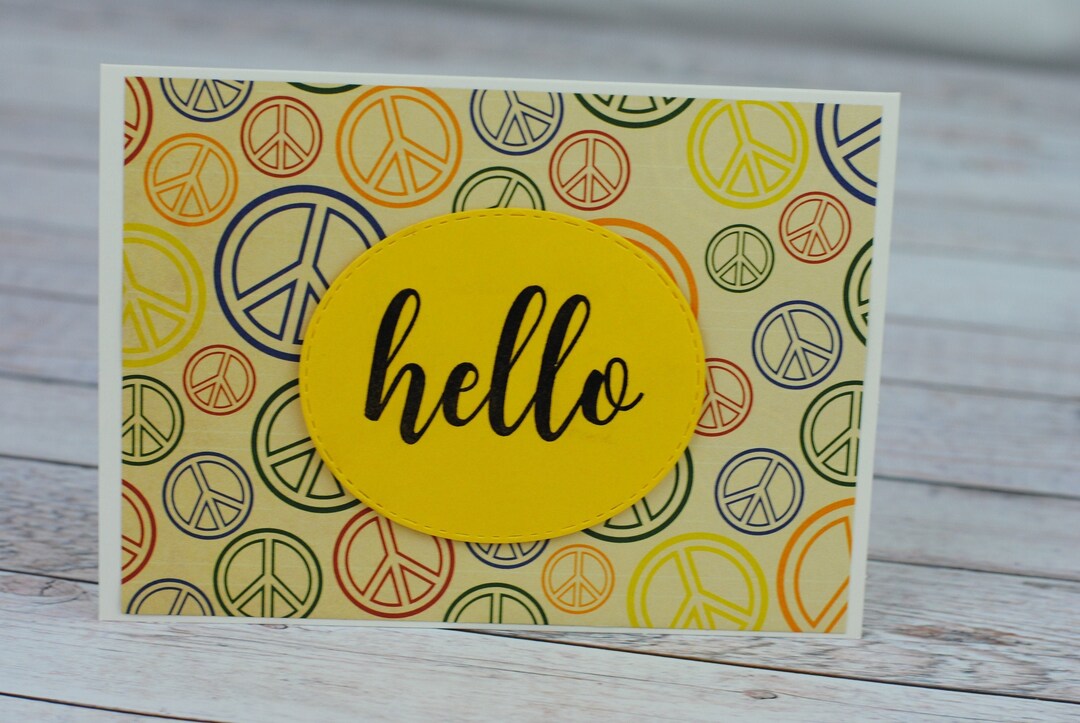 Set of Six Peace / Rainbow Note / Greeting Card With Envelopes - Etsy