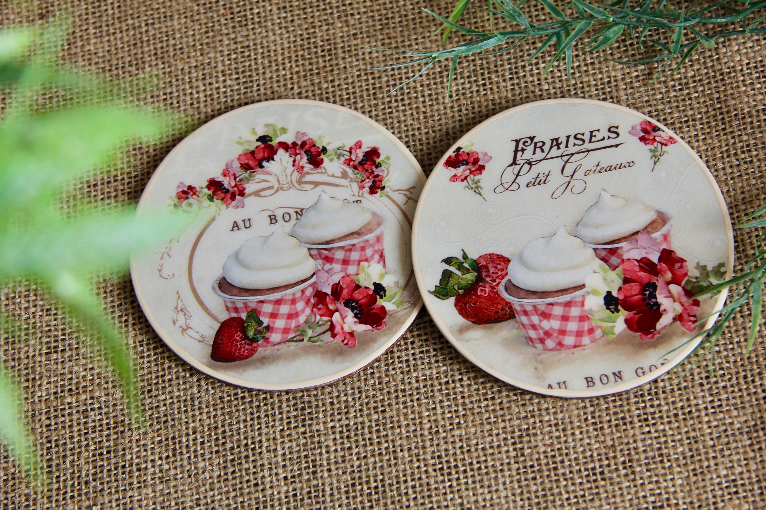 Cup Coasters Set Drink coasters Wooden coasters Set 2 Etsy