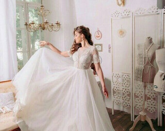 Plus Size Wedding Dress Short Etsy