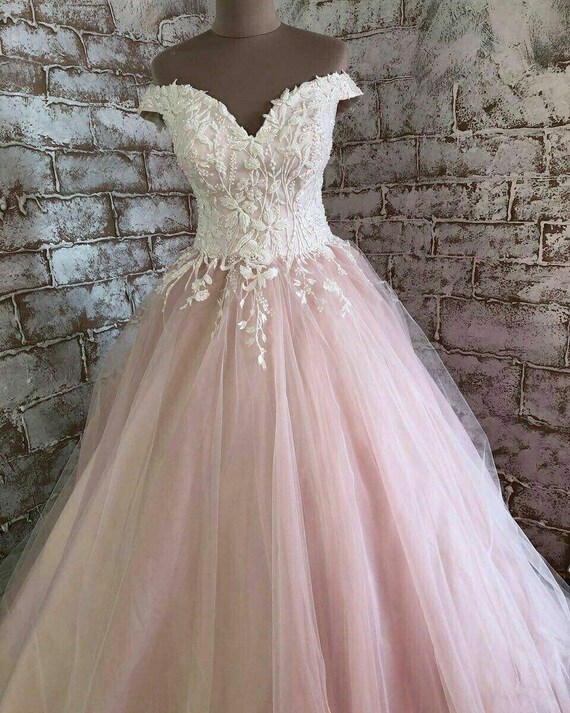 short pink wedding dress