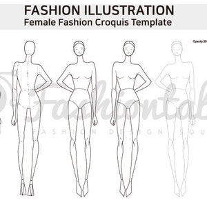 Female Fashion Croquis Template