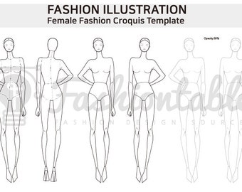 Female Fashion Croquis Template