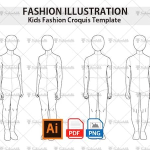 Kids Figure Fashion Design Template