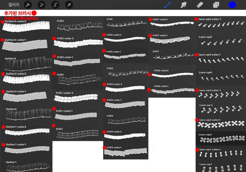 Procreate Fashion Sketch Brushes, Pleats, Lace, Smocking (59 Brushes ...