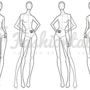 Female Fashion Croquis Template