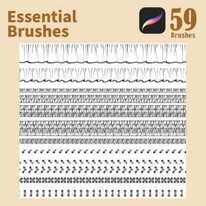 Procreate Fashion Sketch Brushes, Pleats, Lace, Smocking (59 Brushes ...