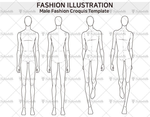 Bases and Proportions 23  Essential Fashion Illustration Men Book