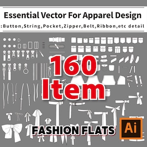 AI-160 Fashion Template Essential vector for apparel design