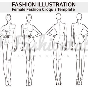 Female Fashion Croquis Template